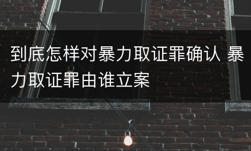 到底怎样对暴力取证罪确认 暴力取证罪由谁立案