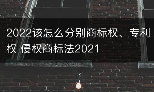 2022该怎么分别商标权、专利权 侵权商标法2021