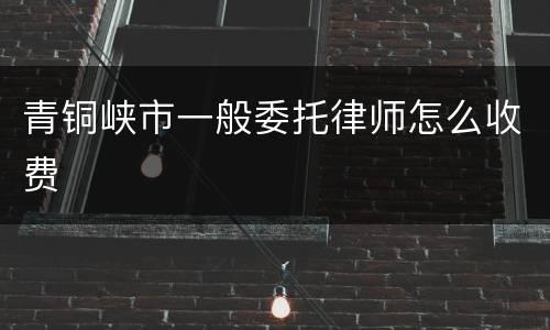青铜峡市一般委托律师怎么收费
