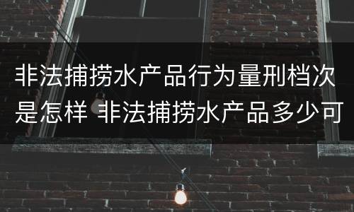 非法捕捞水产品行为量刑档次是怎样 非法捕捞水产品多少可以判刑