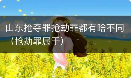山东抢夺罪抢劫罪都有啥不同（抢劫罪属于）
