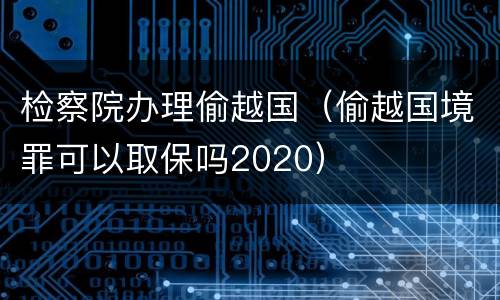 检察院办理偷越国（偷越国境罪可以取保吗2020）