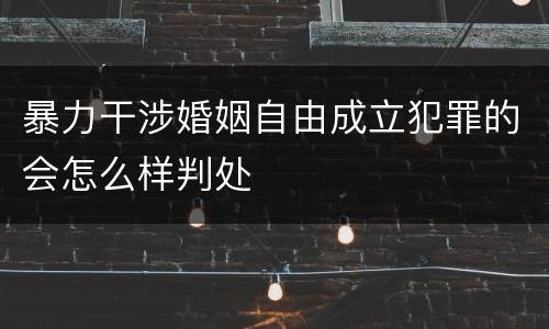 暴力干涉婚姻自由成立犯罪的会怎么样判处