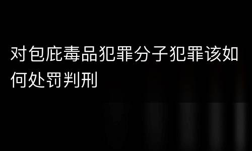 对包庇毒品犯罪分子犯罪该如何处罚判刑