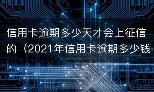 信用卡逾期多少天才会上征信的（2021年信用卡逾期多少钱会坐牢）