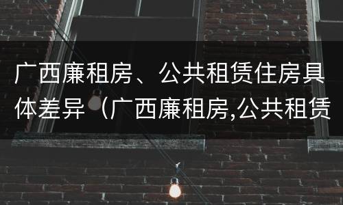 广西廉租房、公共租赁住房具体差异（广西廉租房,公共租赁住房具体差异是什么）