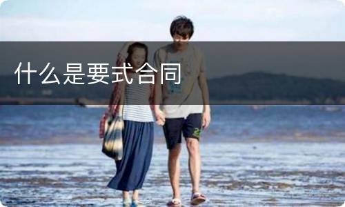 什么是要式合同