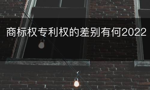商标权专利权的差别有何2022