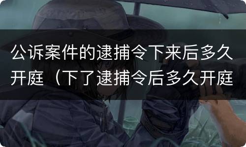 公诉案件的逮捕令下来后多久开庭（下了逮捕令后多久开庭）