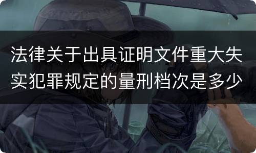 法律关于出具证明文件重大失实犯罪规定的量刑档次是多少