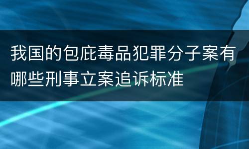 我国的包庇毒品犯罪分子案有哪些刑事立案追诉标准