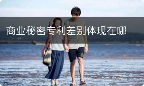 商业秘密专利差别体现在哪
