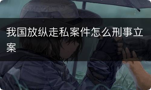 我国放纵走私案件怎么刑事立案