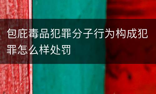 包庇毒品犯罪分子行为构成犯罪怎么样处罚