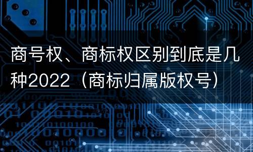 商号权、商标权区别到底是几种2022（商标归属版权号）