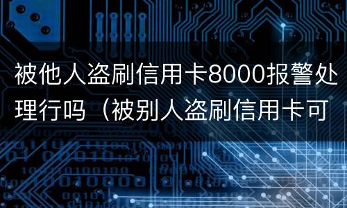 被他人盗刷信用卡8000报警处理行吗（被别人盗刷信用卡可以立案吗）