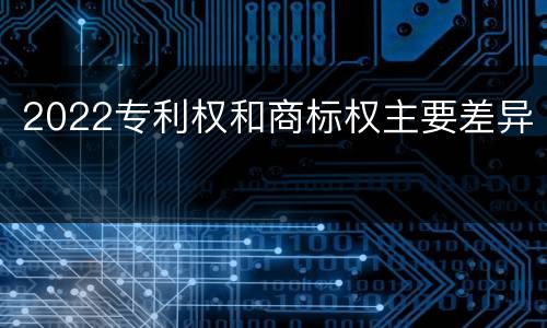 2022专利权和商标权主要差异