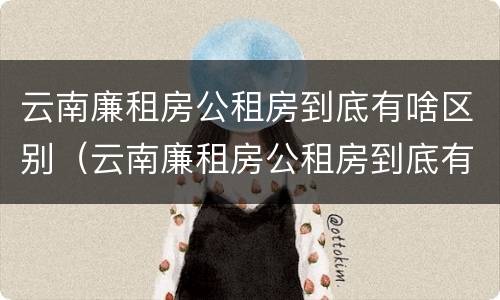 云南廉租房公租房到底有啥区别（云南廉租房公租房到底有啥区别呢）