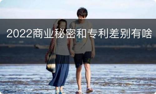 2022商业秘密和专利差别有啥