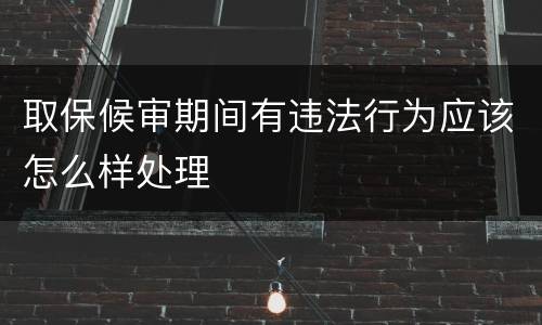 取保候审期间有违法行为应该怎么样处理