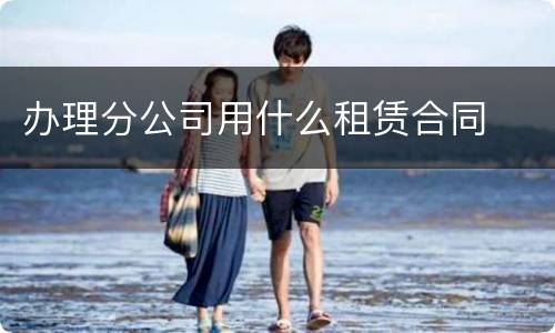 办理分公司用什么租赁合同