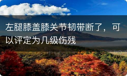 左腿膝盖膝关节韧带断了，可以评定为几级伤残