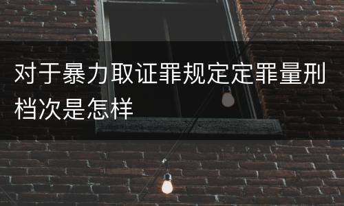 对于暴力取证罪规定定罪量刑档次是怎样