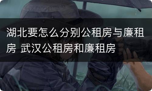 湖北要怎么分别公租房与廉租房 武汉公租房和廉租房