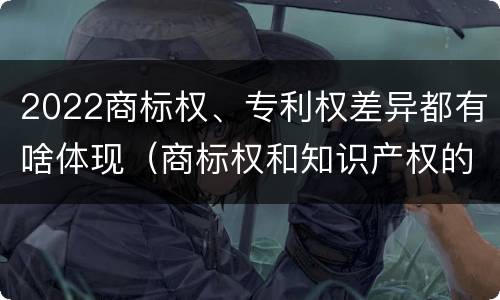 2022商标权、专利权差异都有啥体现（商标权和知识产权的区别）
