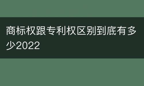 商标权跟专利权区别到底有多少2022