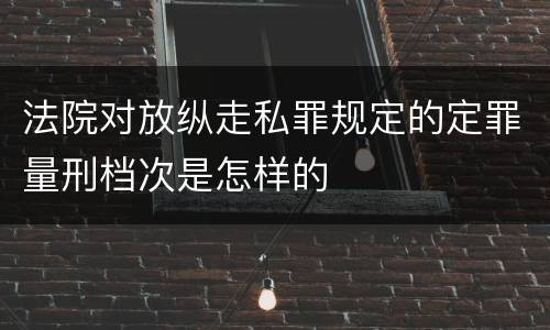 法院对放纵走私罪规定的定罪量刑档次是怎样的