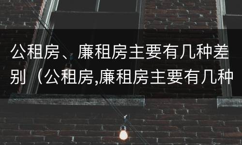 公租房、廉租房主要有几种差别（公租房,廉租房主要有几种差别是什么）