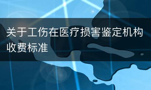 关于工伤在医疗损害鉴定机构收费标准