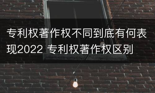 专利权著作权不同到底有何表现2022 专利权著作权区别