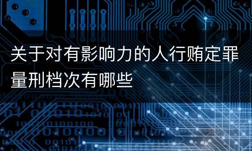 关于对有影响力的人行贿定罪量刑档次有哪些