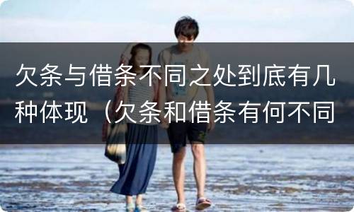 欠条与借条不同之处到底有几种体现（欠条和借条有何不同）