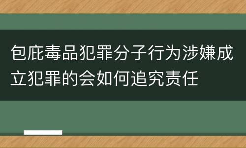 包庇毒品犯罪分子行为涉嫌成立犯罪的会如何追究责任