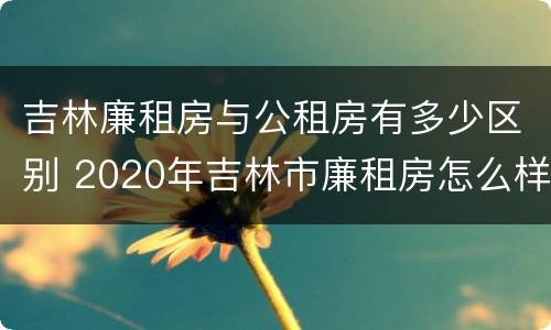 吉林廉租房与公租房有多少区别 2020年吉林市廉租房怎么样