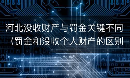 河北没收财产与罚金关键不同（罚金和没收个人财产的区别）