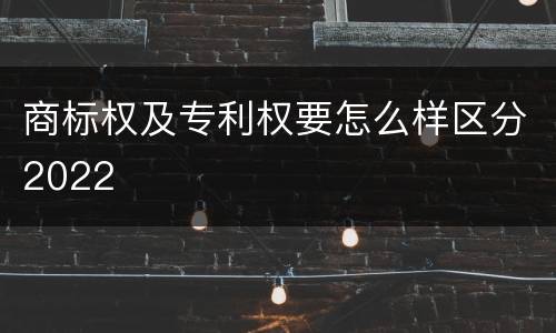 商标权及专利权要怎么样区分2022