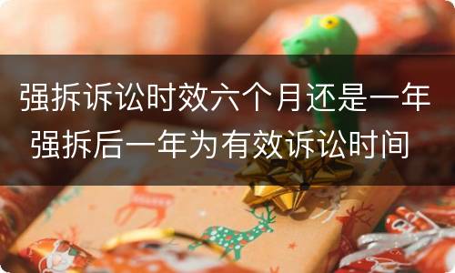 强拆诉讼时效六个月还是一年 强拆后一年为有效诉讼时间