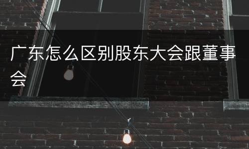 广东怎么区别股东大会跟董事会