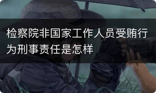 检察院非国家工作人员受贿行为刑事责任是怎样