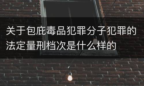 关于包庇毒品犯罪分子犯罪的法定量刑档次是什么样的