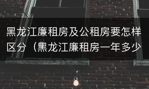 黑龙江廉租房及公租房要怎样区分（黑龙江廉租房一年多少钱）