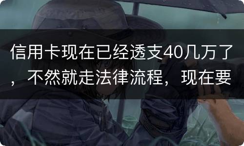信用卡现在已经透支40几万了，不然就走法律流程，现在要怎样办