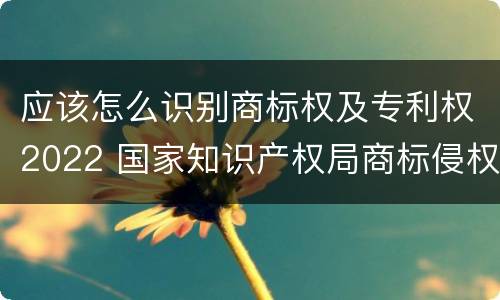 应该怎么识别商标权及专利权2022 国家知识产权局商标侵权判断标准