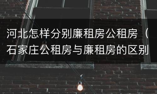 河北怎样分别廉租房公租房（石家庄公租房与廉租房的区别）