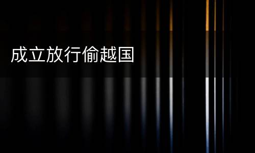 成立放行偷越国