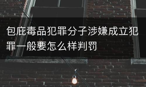 包庇毒品犯罪分子涉嫌成立犯罪一般要怎么样判罚